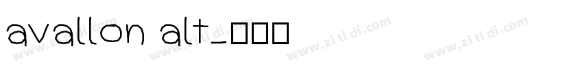 avallon alt字体转换